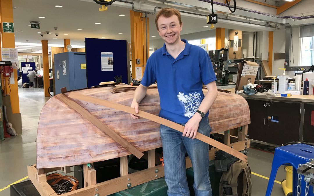 Alastair Gregory builds boat in department